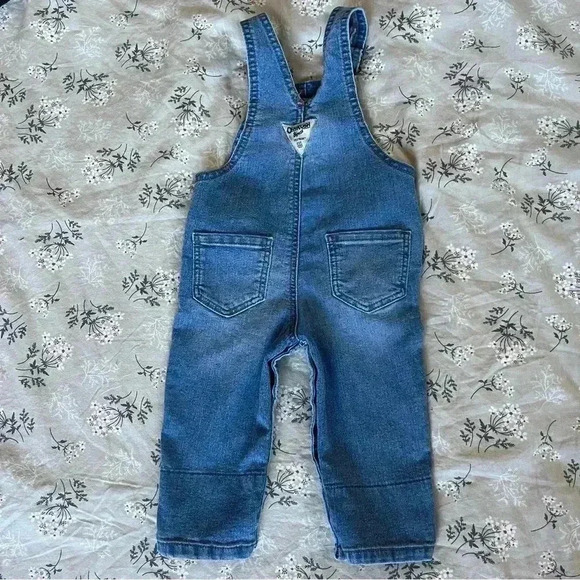 Oshkosh Denim Overalls Girls Size 12M - Picture 7 of 10